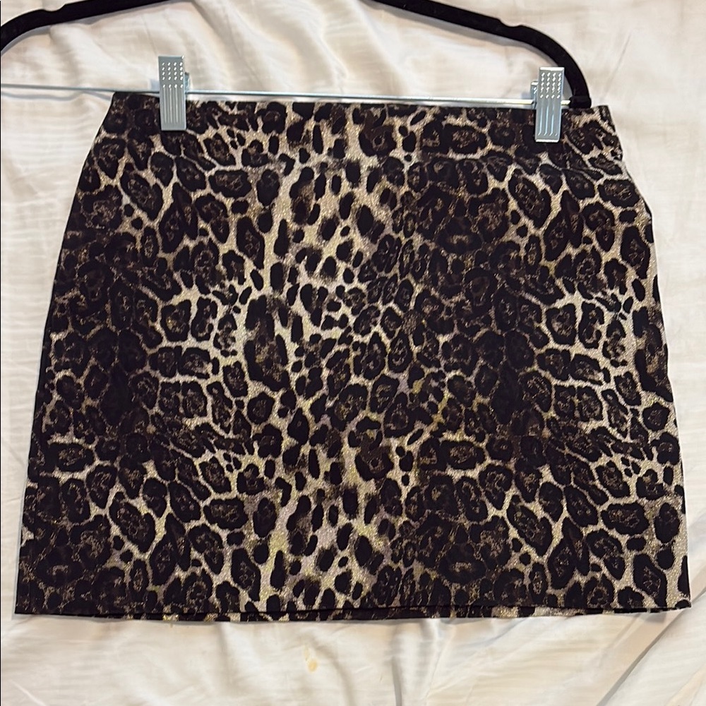 Alice + Olivia Black and Tan Mini Pencil Skirt